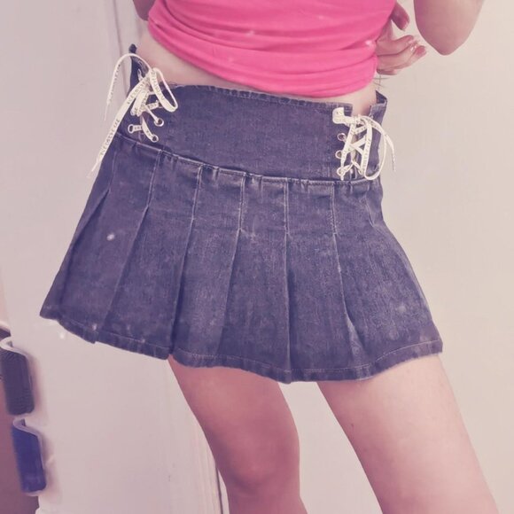 Pleated Denim skirt XS - Picture 6 of 6